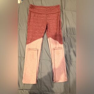 Free People Movement Ombré High Rise Leggings Size SP Pink Burgundy